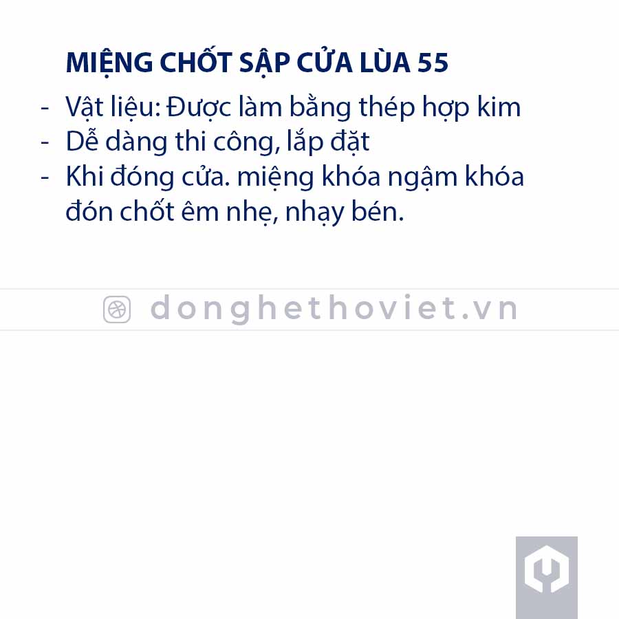 Miếng chốt sập cửa lùa 55 DG